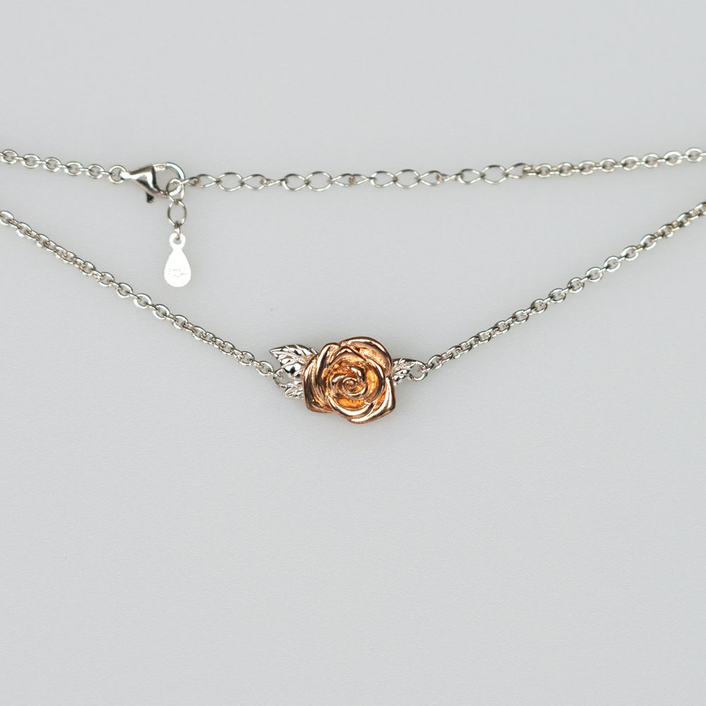 Stirling Silver Rose Gold Ash Bracelet